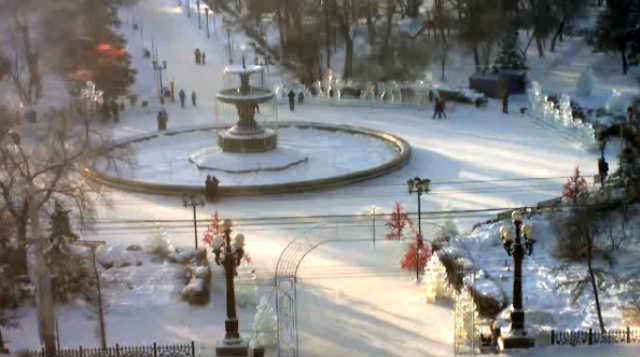Webcam con vista a la fuente ubicada en la calle Gagarina