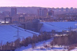 Webcam con vista a la presa de la estación hidroeléctrica de Irkutsk. Webcams Irkutsk en línea