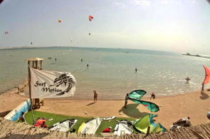 Playa de la bahía de Makadi. Webcams de Hurghada en línea