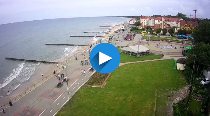Beach in Greenogradsk webcam online