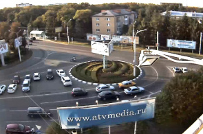 El movimiento circular de las calles Dovatortsev, Lenin. Webcam de Stavropol en línea