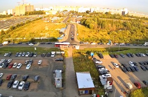 La intersección de la calle Tsentralnaya y Kudrovsky Proezd. Cámaras web Kudrovo
