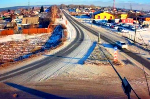 Cruce de caminos de Okruzhnaya y Ushakova. Kansk cámaras web en línea