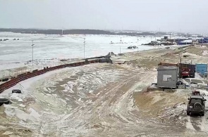 Reconstrucción del terraplén de Amur. Ángulo 4. Cámaras web de Komsomolsk