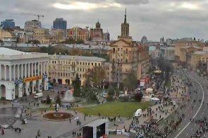 Maidan nezalezhnosti es la plaza central de kiev cámara web en línea