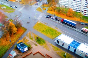 Cruce de la autopista Krikkovskoe con la calle Vorovskogo. Cámaras web Kingisepp