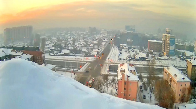 Calle Baikalskaya. Webcam de Irkutsk en línea