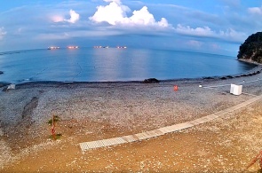 Playa junto al mar. Webcams Tuapsé
