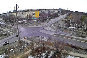 Encrucijada de la victoria - calles de Bredov. Webcams en Apatity