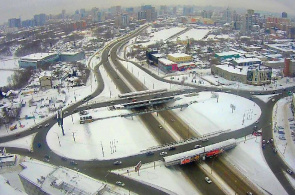 Encrucijada de Frunze - calles Ippodromskaya. Webcams Novosibirsk en línea