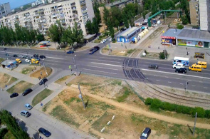 Cruce de la avenida Lenin y la calle académica Korolev. Webcams Volzhsky