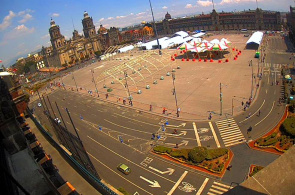 Plaza de la Constitución (El Zócalo). Webcams Ciudad de México en línea