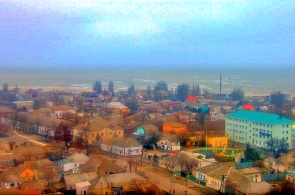 Vista del puerto y del Arabat Spit. Cámaras web Genichesk