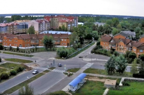 Cruce de calles Popov y Cosmonautas. Webcam en línea de Udumlya