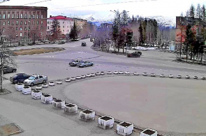 Plaza Lenin. Webcams de Apatity city en línea