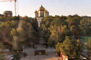 Karl Marx Avenue vista de la colina Komsomol. Stavropol en línea
