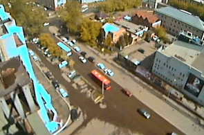 Encrucijada de ferroviarios - Norte. Webcam de Krasnoyarsk en línea