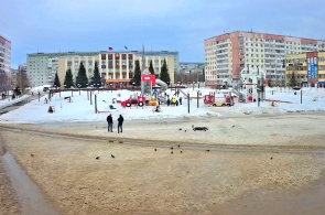 Plaza de la ciudad. Webcams Usinsk