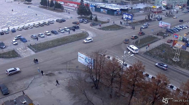 Plaza Gorki. Webcam de Berdsk en línea