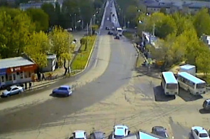 Calle del aeropuerto. Webcam de Krasnoyarsk en línea
