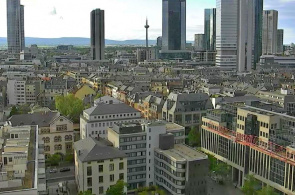 Una panorámica de la ciudad desde el InterContinental Hotel. Cámaras web de Frankfurt en línea