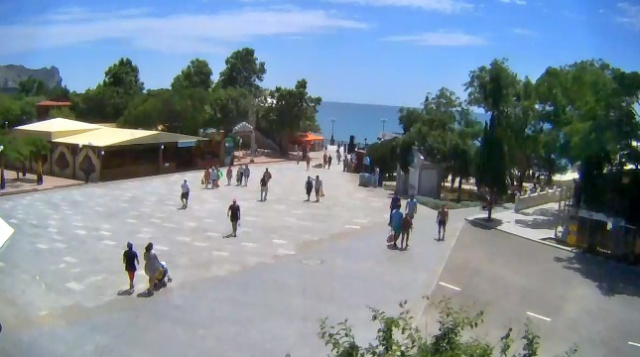 Plaza central paseo marítimo Sudak webcam en línea