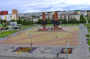 Plaza de la memoria. Cámaras web Novy Urengoy
