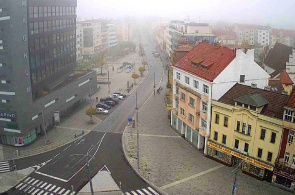 Calle Třída Míru. Webcams Pardubice en línea