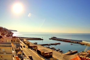 Vista panorámica del mar de Libia. Webcams en línea en Heraclión