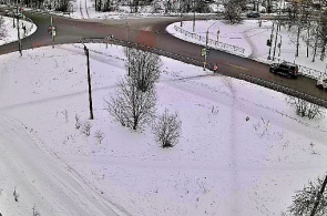 Cruce de calles de Bondarev - Druzhby Narodov. Webcams Sortavala en línea