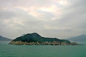 Vista de la isla de Samkon. Isla Sung Kong. Webcams de Hong Kong en línea