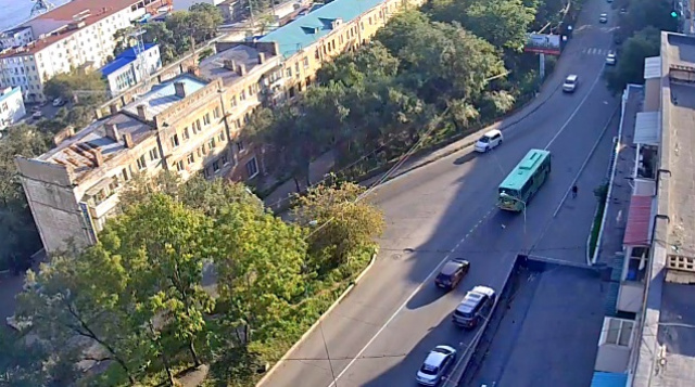 Encrucijada de las calles Bestuzhev y Verkhny Portovaya. Vladivostok en línea