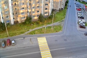Cruce por la calle Mira. Webcams Múrmansk