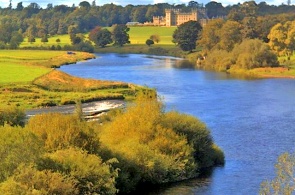 Río Tweed en Kelso. Webcams Berwick-upon-Tweed en línea