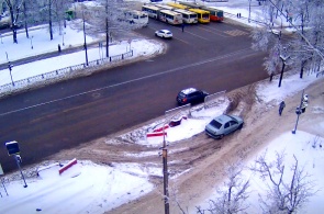 Cruce de la Estación y Fabricius. Webcams de Pskov