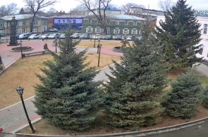 Plaza de las Esculturas cerca de Lenin. cámaras web en Irkutsk