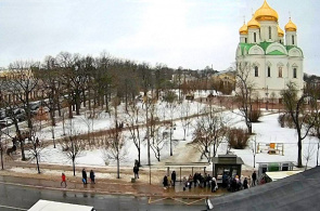 Calle del invernadero. Vista de la Plaza de la Catedral. Cámaras web Pushkin en línea