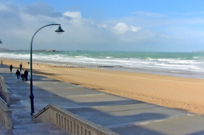 Playa, cámara panorámica. Webcam Saint-Malo en línea