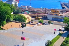 Escaleras Potemkin, vista n. ° 2. Cámaras web de Odessa en línea