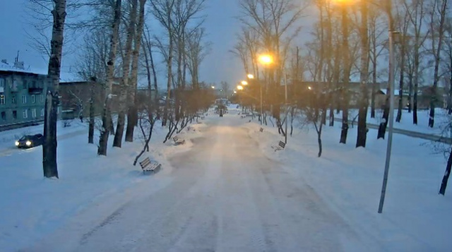 Callejón en la calle de Gorban. Webcam de Novosibirsk en línea