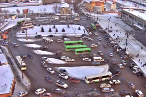 Plaza de la estación. Webcam Tyumen en línea