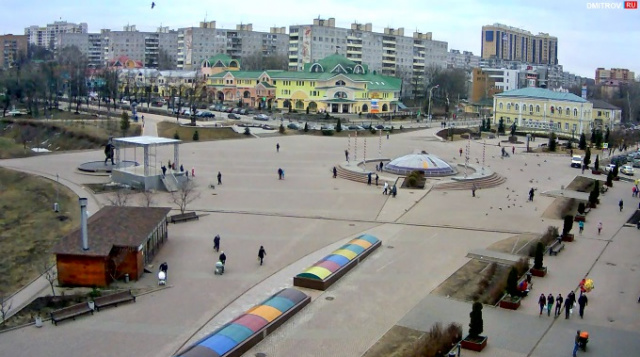 Plaza soviética. Webcams en línea de Dmitrov - video de las ciudades cercanas a Moscú