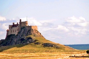 Castillo de Lindisfarne. Webcams Berwick-upon-Tweed en línea