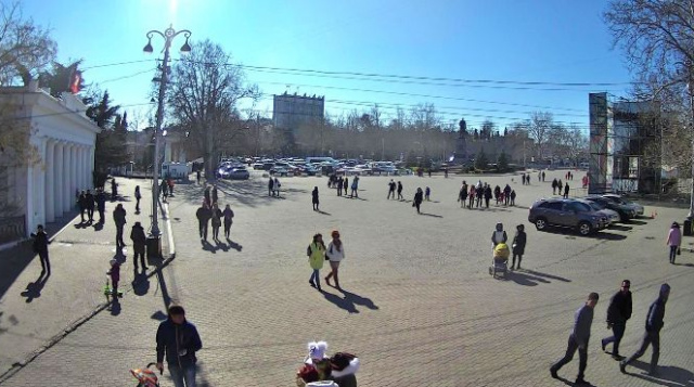 Plaza Nakhimov. Webcam para enviar saludos.