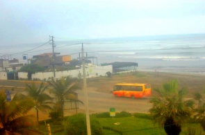 Playa de Huanchaco. Vista de la playa de Sunkela. Webcams en vivo Trujillo en línea