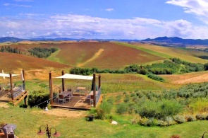 Vista de las colinas de Volterra. Webcams en vivo Pisa en línea