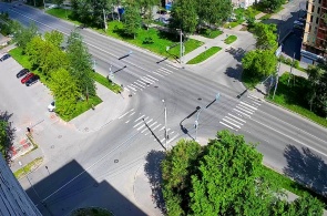 Calle cruce de caminos Chéjov - Chelyuskintsev. Webcams Vólogda