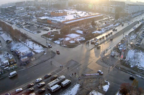 Perspectiva de Komsomolsky - calle Voroshilov. Webcam de Chelyabinsk en línea