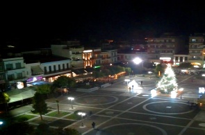 Vista de la Plaza Central de Esparta. Webcams peloponeso
