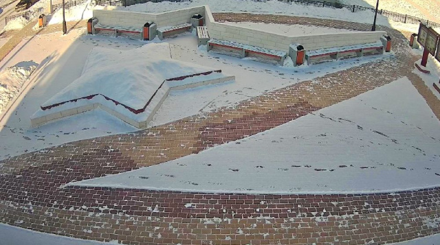 Callejón-monumento "Niños de la guerra". LCD Meadow. Webcams Irkutsk en línea